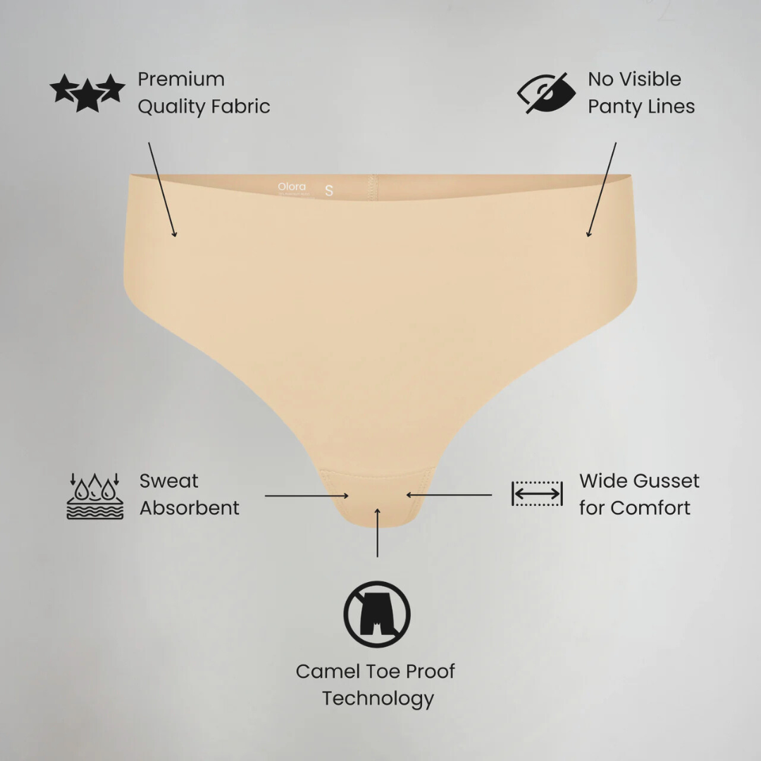 Nuda Invisible Camel Toe Thong High Rise